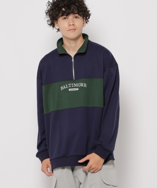 【わんたんくん©︎さん専用】新品！BANDEL GOLF ハーフジップ　プルオーバ セール】ダンボールハーフZIPプルオーバー（スウェット）｜niko and