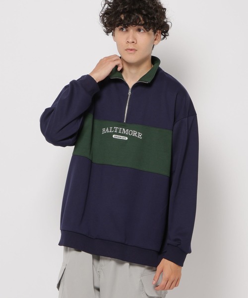 セール】ダンボールハーフZIPプルオーバー（スウェット）｜niko
