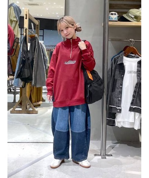 セール】ダンボールハーフZIPプルオーバー（スウェット）｜niko and