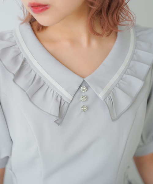 DearMyLoveRose(ディアマイラブローズ)の「サイドレースアッププレッピーワンピース(ワンピース・レディース・ベビーピンク/グレー/ホワイト/ブラック・LL/LARGE/MEDIUM/SMALL/3L)」の16枚目の写真