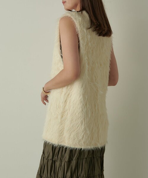 Lui's（ルイス）の「シャギーベスト（ダウンベスト・レディース・ブラック/アイボリー/ブラウン・FREE）」の15枚目の写真