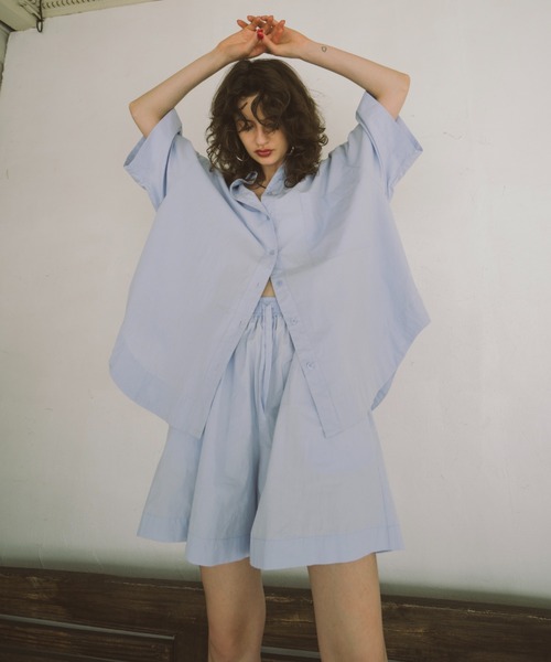 HANNE（アン）の「ハーフスリーブシャツセットアップ（シャツ