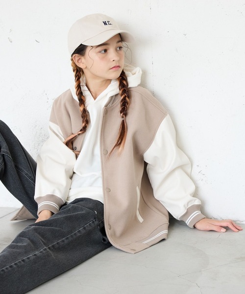 GLOBAL WORK（グローバルワーク）の「ウーリーテックスタジャン/115725（スタジャン・キッズ・ベージュ/ブラック/サックスブルー/ネイビー・130cm/120cm/150cm/140cm/160cm）」の7枚目の写真