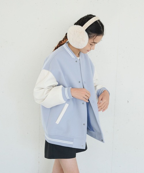 GLOBAL WORK（グローバルワーク）の「ウーリーテックスタジャン/115725（スタジャン・キッズ・ベージュ/ブラック/サックスブルー/ネイビー・130cm/120cm/150cm/140cm/160cm）」の16枚目の写真