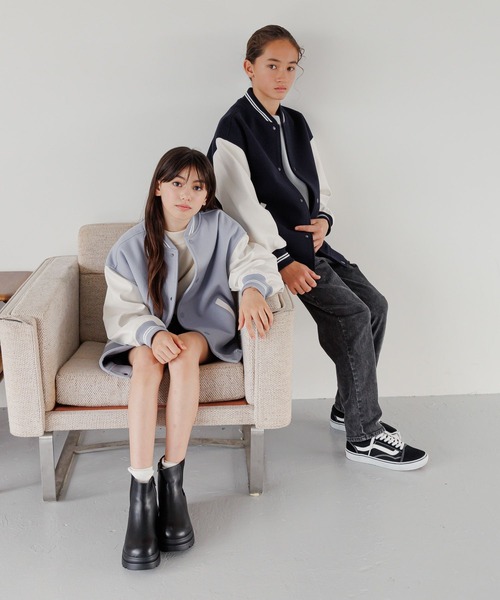 GLOBAL WORK（グローバルワーク）の「ウーリーテックスタジャン/115725（スタジャン・キッズ・ベージュ/ブラック/サックスブルー/ネイビー・130cm/120cm/150cm/140cm/160cm）」の18枚目の写真