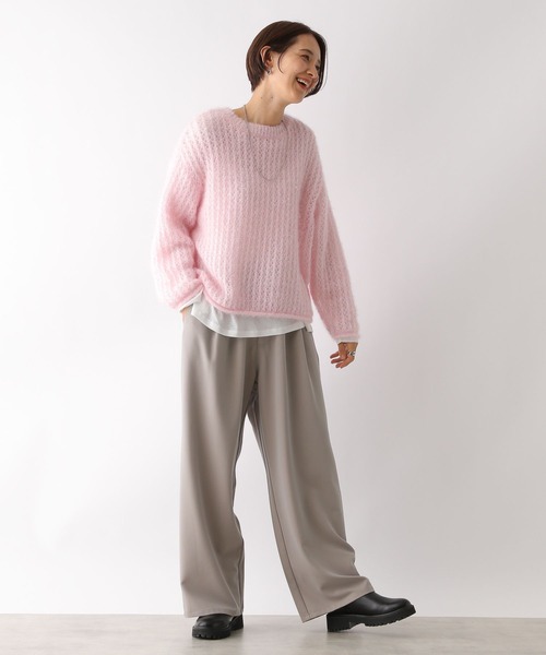 その他 5 セール】3ゲージエアリーラメメッシュプルオーバー 137514