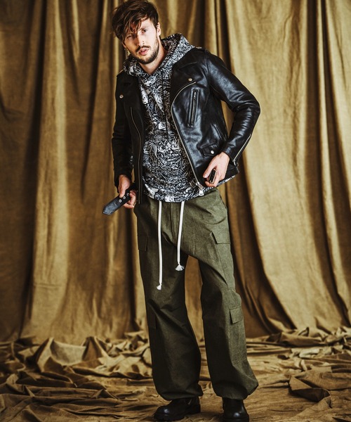 NO ID.(ノーアイディ)の「【NO ID.】Pattern Print Big Parka / Pattern プリント ビッグ パーカ(パーカー・メンズ・その他22/その他5/ブラック・ONE SIZE)」の16枚目の写真