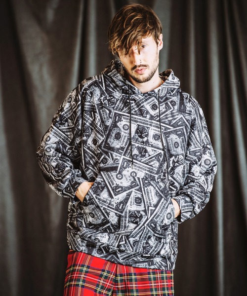 NO ID.(ノーアイディ)の「【NO ID.】Pattern Print Big Parka / Pattern プリント ビッグ パーカ(パーカー・メンズ・その他22/その他5/ブラック・ONE SIZE)」の21枚目の写真