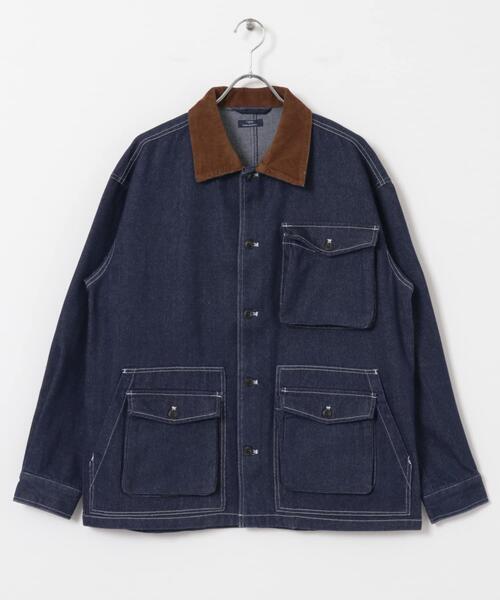 アーバンリサーチ　デニムカバーオール ノーカラー 4ポケット アーバンリサーチ デニムカバーオール ノーカラー 4ポケット SENSE OF