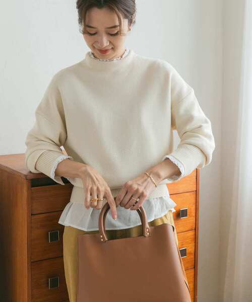 URBAN RESEARCH DOORS（アーバンリサーチドアーズ）の「『蓄熱』ボトルネックKNITプルオーバー（ニット/セーター・レディース・ピンク/レッド/グレー/チャコールグレー/アイボリー/カーキ/ベージュ/ブルー・MEDIUM）」の17枚目の写真