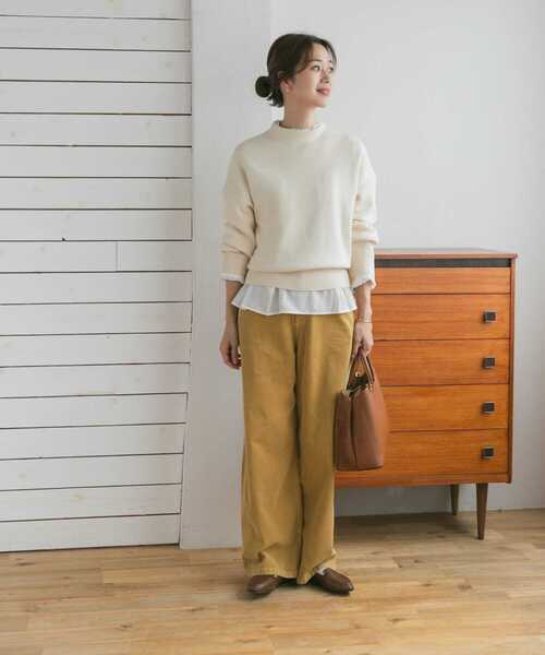 URBAN RESEARCH DOORS（アーバンリサーチドアーズ）の「『蓄熱』ボトルネックKNITプルオーバー（ニット/セーター・レディース・ピンク/レッド/グレー/チャコールグレー/アイボリー/カーキ/ベージュ/ブルー・MEDIUM）」の9枚目の写真