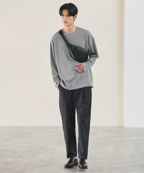 ESSENTIALS WARDROBE(エッセンシャルワードローブ)の「静電気防止ドライアムンゼンクルーネック&モックネックベーシックロングスリーブTシャツ(Tシャツ/カットソー・メンズ・ホワイト/ブラック系/グレー/グレー系/ブラック/ホワイト系・L/M/S/XL)」の9枚目の写真