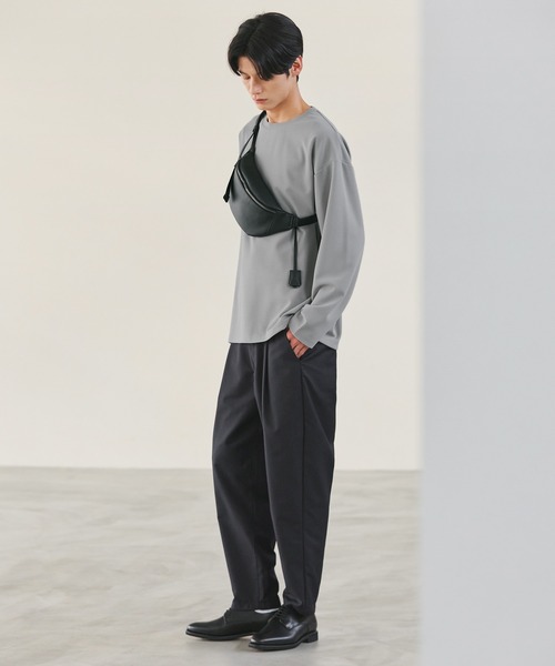 ESSENTIALS WARDROBE(エッセンシャルワードローブ)の「静電気防止ドライアムンゼンクルーネック&モックネックベーシックロングスリーブTシャツ(Tシャツ/カットソー・メンズ・ホワイト/ブラック系/グレー/グレー系/ブラック/ホワイト系・L/M/S/XL)」の12枚目の写真