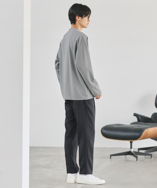 ESSENTIALS WARDROBE(エッセンシャルワードローブ)の「静電気防止ドライアムンゼンクルーネック&モックネックベーシックロングスリーブTシャツ(Tシャツ/カットソー・メンズ・ホワイト/ブラック系/グレー/グレー系/ブラック/ホワイト系・L/M/S/XL)」の18枚目の写真