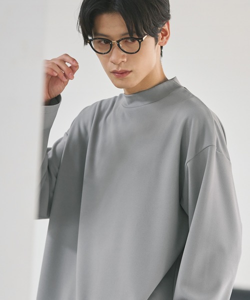 ESSENTIALS WARDROBE(エッセンシャルワードローブ)の「静電気防止ドライアムンゼンクルーネック&モックネックベーシックロングスリーブTシャツ(Tシャツ/カットソー・メンズ・ホワイト/ブラック系/グレー/グレー系/ブラック/ホワイト系・L/M/S/XL)」の19枚目の写真
