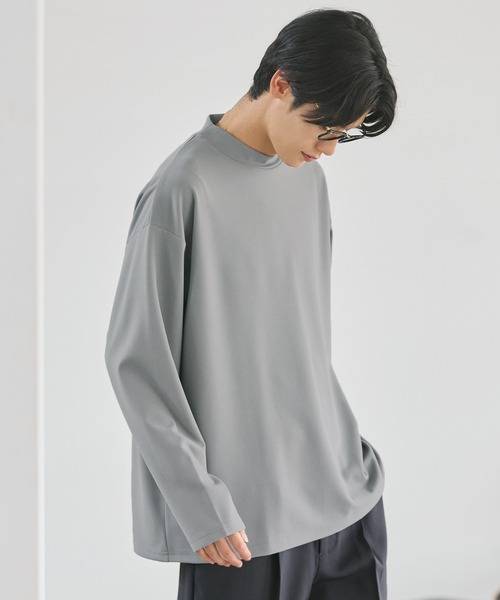 ESSENTIALS WARDROBE(エッセンシャルワードローブ)の「静電気防止ドライアムンゼンクルーネック&モックネックベーシックロングスリーブTシャツ(Tシャツ/カットソー・メンズ・ホワイト/ブラック系/グレー/グレー系/ブラック/ホワイト系・L/M/S/XL)」の20枚目の写真