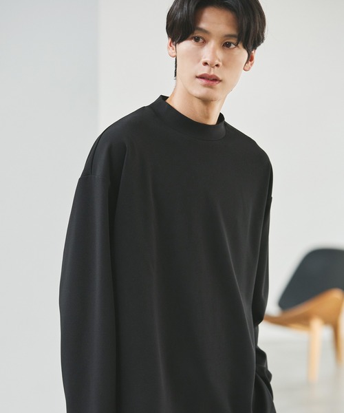 ESSENTIALS WARDROBE(エッセンシャルワードローブ)の「静電気防止ドライアムンゼンクルーネック&モックネックベーシックロングスリーブTシャツ(Tシャツ/カットソー・メンズ・ホワイト/ブラック系/グレー/グレー系/ブラック/ホワイト系・L/M/S/XL)」の8枚目の写真