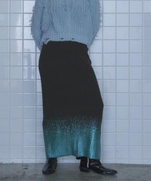 miette（ミエット）の「箔プリントリブニットスカート（スカート）」