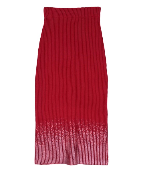 miette（ミエット）の「箔プリントリブニットスカート（スカート・レディース・グレー/ブラック/レッド・FREE）」の22枚目の写真