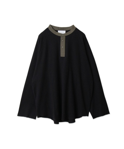 THE STANDARD(ザスタンダード)の「WEGO/ラグランヘンリーネックT(Tシャツ/カットソー・メンズ・オフホワイト/ブラック・MEDIUM/LARGE)」の18枚目の写真