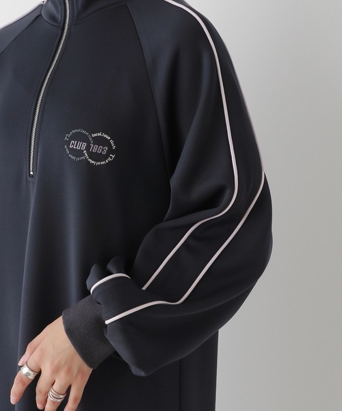 RAGEBLUE（レイジブルー）の「ハーフジップ/ハイネックトラックジャージワンピース（ワンピース・レディース・グレー/ネイビー・FREE）」の11枚目の写真