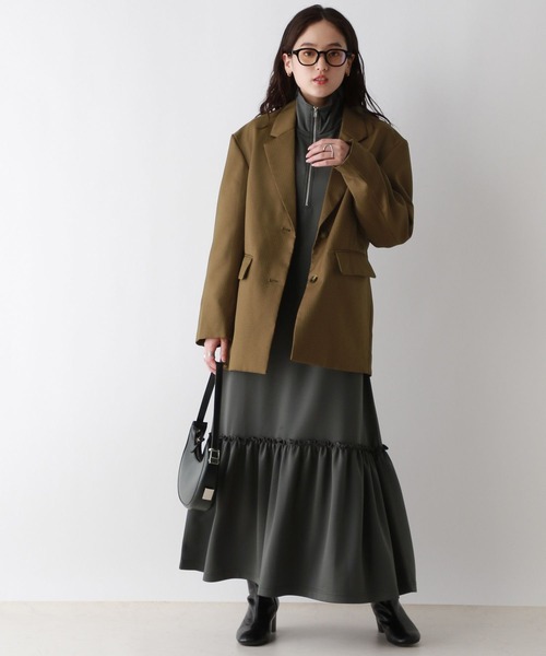 RAGEBLUE（レイジブルー）の「ハーフジップ/ハイネックトラックジャージワンピース（ワンピース・レディース・グレー/ネイビー・FREE）」の18枚目の写真