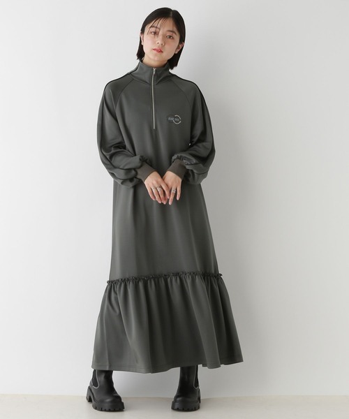 RAGEBLUE（レイジブルー）の「ハーフジップ/ハイネックトラックジャージワンピース（ワンピース・レディース・グレー/ネイビー・FREE）」の19枚目の写真