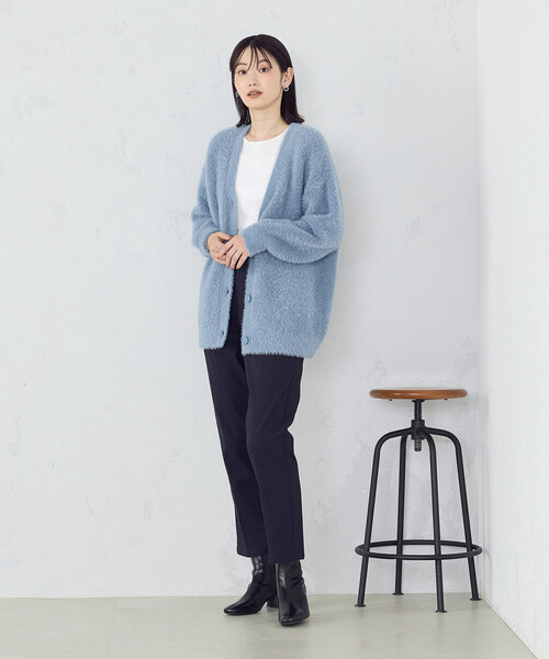 COMME CA ISM(コムサイズム)の「綿100% 吸湿発熱 あったか クルーネックTシャツ(Tシャツ/カットソー・レディース・ブラック/ホワイト/ライトグレー/チャコール・MEDIUM/LARGE)」の11枚目の写真