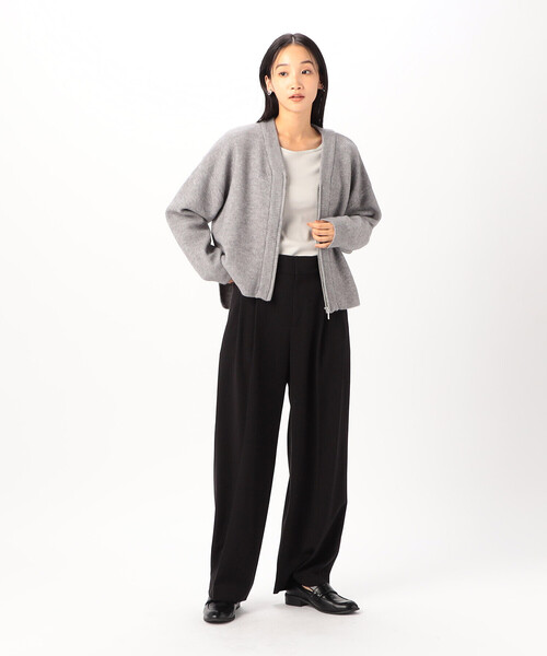 COMME CA ISM(コムサイズム)の「綿100% 吸湿発熱 あったか クルーネックTシャツ(Tシャツ/カットソー・レディース・ブラック/ホワイト/ライトグレー/チャコール・MEDIUM/LARGE)」の13枚目の写真