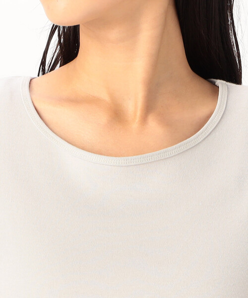 COMME CA ISM(コムサイズム)の「綿100% 吸湿発熱 あったか クルーネックTシャツ(Tシャツ/カットソー・レディース・ブラック/ホワイト/ライトグレー/チャコール・MEDIUM/LARGE)」の21枚目の写真