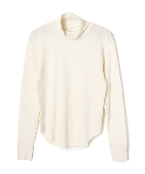 JUGLANS(ユグランス)の「【Hanes/ヘインズ】HW4-A504 TURTLENECK/タートルネック/ロングスリーブ/ワッフル/フリーサイズ/レディース(Tシャツ/カットソー・レディース・ネイビー/オフホワイト/グレー/ブラック・FREE)」の6枚目の写真