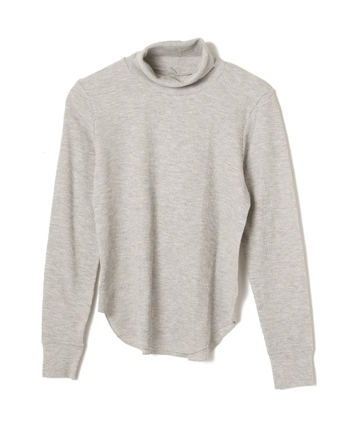 JUGLANS(ユグランス)の「【Hanes/ヘインズ】HW4-A504 TURTLENECK/タートルネック/ロングスリーブ/ワッフル/フリーサイズ/レディース(Tシャツ/カットソー・レディース・ネイビー/オフホワイト/グレー/ブラック・FREE)」の8枚目の写真