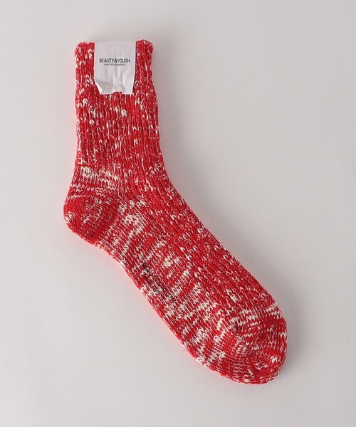 BEAUTY&YOUTH UNITED ARROWS（ビューティーアンドユースユナイテッドアローズ）の「ビッグ スラブ ソックス（ソックス/靴下・メンズ・レッド/ブラック/イエロー・FREE）」の3枚目の写真