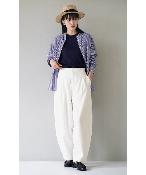 zootie（ズーティー）の「シルキースムースコットン Tシャツ［長袖］（Tシャツ/カットソー・レディース・ブラック/ライトグレー/ライトブルー/ミント/ネイビー/カーキ/オフホワイト/グレイッシュベージュ・LL/M/L）」の14枚目の写真