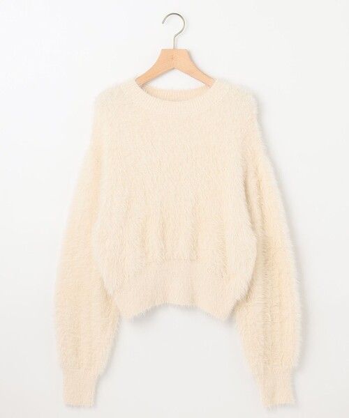 組曲 S(クミキョク チイサイサイズ)の「ナイロンファー ニット(ニット/セーター・レディース・アイボリー系/ブラウン系/サックスブルー系・S2)」の14枚目の写真