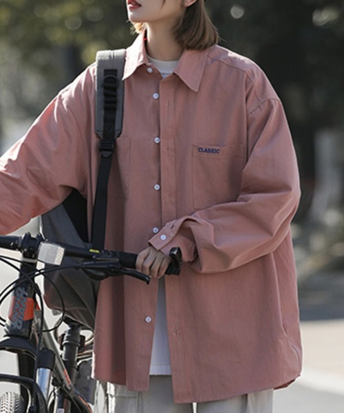 MGV（エムジーヴィー）の「シンプルロングスリーブシャツ（シャツ/ブラウス・メンズ・ホワイト/アイボリー/ブラック/ブラウン/グリーン/ピンク・MEDIUM/LARGE/X-LARGE）」の16枚目の写真