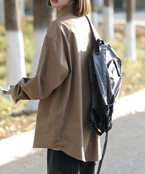 MGV（エムジーヴィー）の「シンプルロングスリーブシャツ（シャツ/ブラウス・メンズ・ホワイト/アイボリー/ブラック/ブラウン/グリーン/ピンク・MEDIUM/LARGE/X-LARGE）」の13枚目の写真