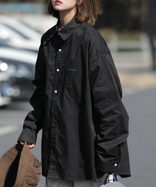 MGV（エムジーヴィー）の「シンプルロングスリーブシャツ（シャツ/ブラウス・メンズ・ホワイト/アイボリー/ブラック/ブラウン/グリーン/ピンク・MEDIUM/LARGE/X-LARGE）」の11枚目の写真