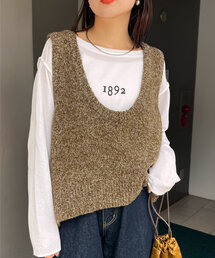 CIAOPANIC TYPY | 深Uネックラメニットベスト(ベスト)