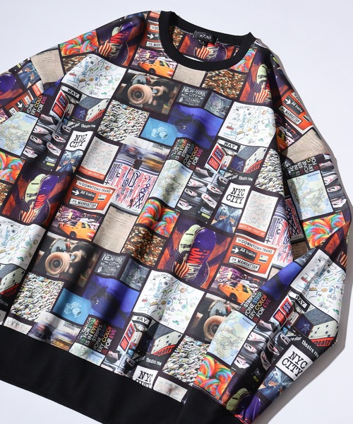 All-over pattern collage sweat / 総柄コラージュスウェット unisex（スウェット）｜RE730（アールイーセブンサーティー）