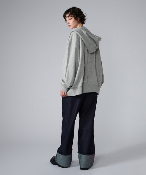ONCILY(オンシェリー)の「EMBROIDERY ROLL-UP DENIM PANTS / デザイン刺繍ロールアップデニムパンツ(デニムパンツ・メンズ・ブラック/インディゴブルー・SMALL/MEDIUM/LARGE)」の14枚目の写真