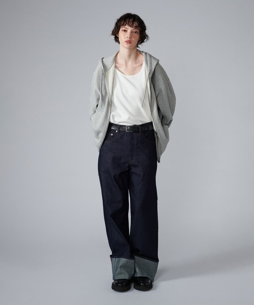 ONCILY(オンシェリー)の「EMBROIDERY ROLL-UP DENIM PANTS / デザイン刺繍ロールアップデニムパンツ(デニムパンツ・メンズ・ブラック/インディゴブルー・SMALL/MEDIUM/LARGE)」の11枚目の写真