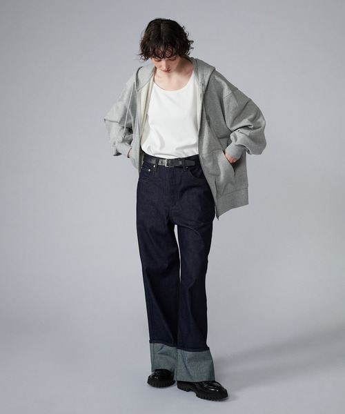 ONCILY(オンシェリー)の「EMBROIDERY ROLL-UP DENIM PANTS / デザイン刺繍ロールアップデニムパンツ(デニムパンツ・メンズ・ブラック/インディゴブルー・SMALL/MEDIUM/LARGE)」の12枚目の写真