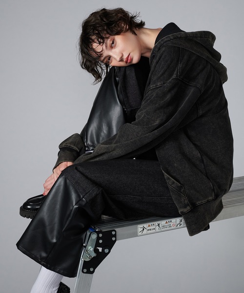 ONCILY(オンシェリー)の「EMBROIDERY ROLL-UP DENIM PANTS / デザイン刺繍ロールアップデニムパンツ(デニムパンツ・メンズ・ブラック/インディゴブルー・SMALL/MEDIUM/LARGE)」の21枚目の写真