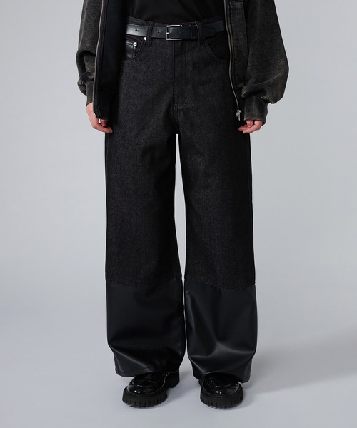 ONCILY(オンシェリー)の「EMBROIDERY ROLL-UP DENIM PANTS / デザイン刺繍ロールアップデニムパンツ(デニムパンツ・メンズ・ブラック/インディゴブルー・SMALL/MEDIUM/LARGE)」の17枚目の写真