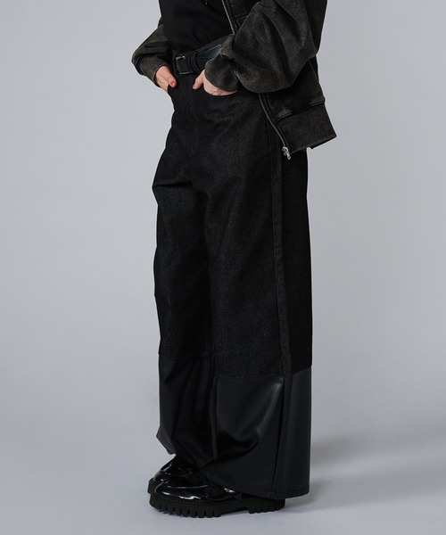 ONCILY(オンシェリー)の「EMBROIDERY ROLL-UP DENIM PANTS / デザイン刺繍ロールアップデニムパンツ(デニムパンツ・メンズ・ブラック/インディゴブルー・SMALL/MEDIUM/LARGE)」の20枚目の写真
