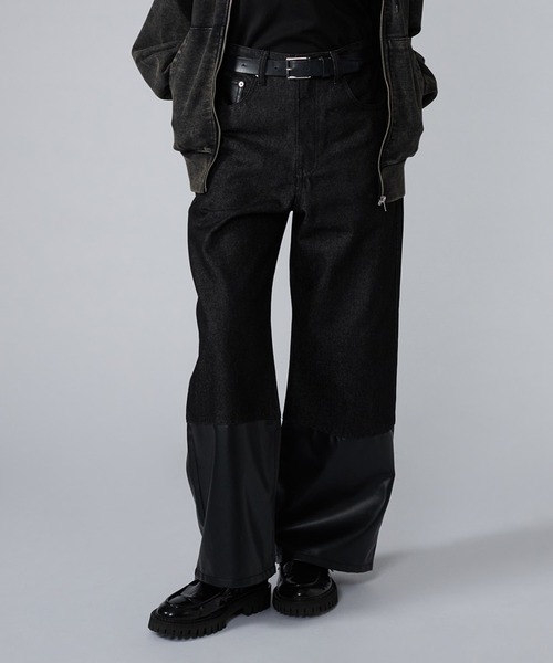 ONCILY(オンシェリー)の「EMBROIDERY ROLL-UP DENIM PANTS / デザイン刺繍ロールアップデニムパンツ(デニムパンツ・メンズ・ブラック/インディゴブルー・SMALL/MEDIUM/LARGE)」の18枚目の写真