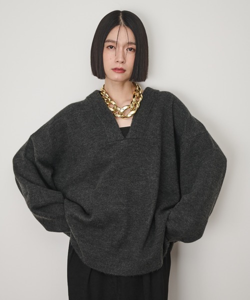 深Vネックオーバーニット（ニット/セーター）｜Shelly island