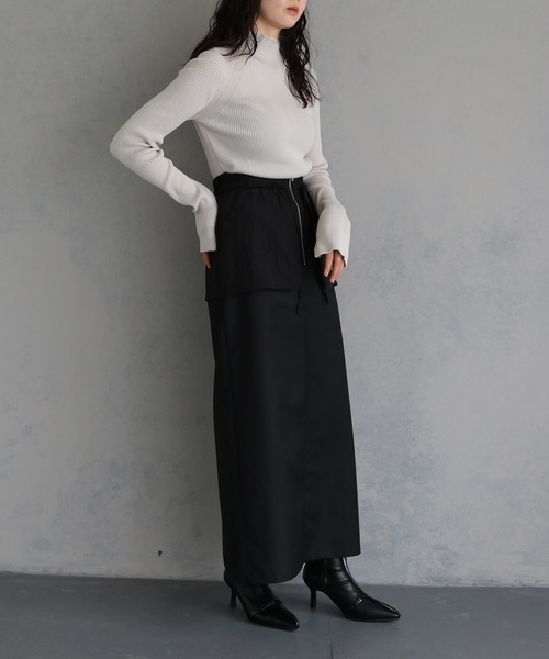 &g'aime(アンジェム)の「【&g'aime】ラグランスリーブリブニットトップス RAGLAN SLEEVE RIB KNIT TOPS(ニット/セーター・レディース・ブラック/グレイッシュベージュ/チャコールグレー/ブルー・FREE)」の18枚目の写真