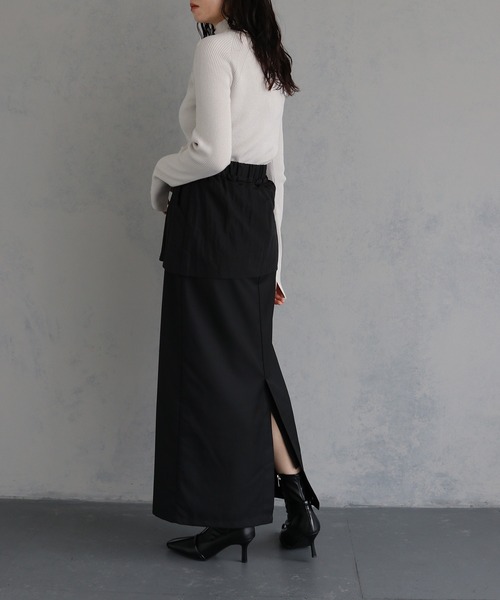 &g'aime(アンジェム)の「【&g'aime】ラグランスリーブリブニットトップス RAGLAN SLEEVE RIB KNIT TOPS(ニット/セーター・レディース・ブラック/グレイッシュベージュ/チャコールグレー/ブルー・FREE)」の20枚目の写真